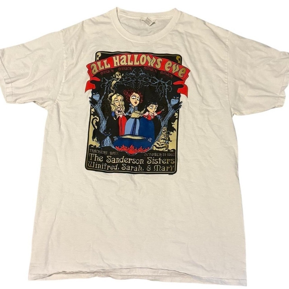 Hocus Pocus White All Hallows Eve graphic tee #goth #horror #Halloween 
Large